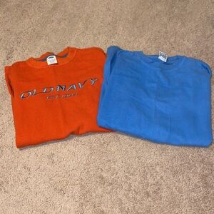 Old Navy Kids' Orange and Blue T-Shirts